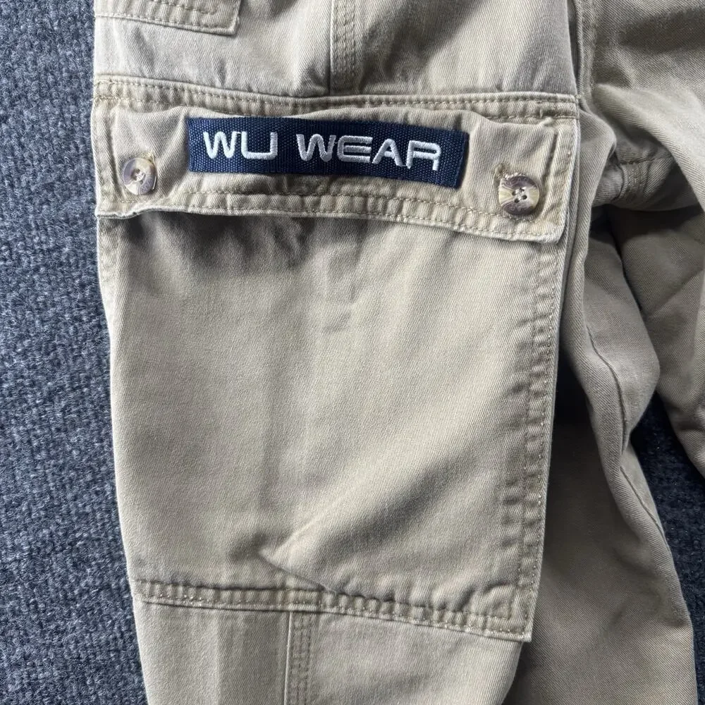 Vintage Wu Wear Jeans WuTang Pants Khaki Baggy Cargo Pants Streetwear 36x32 Rare - Picture 3 of 14